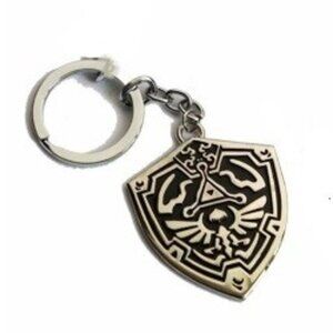 Hylian Shield Zelda Silver Metal Keychain Shield Design